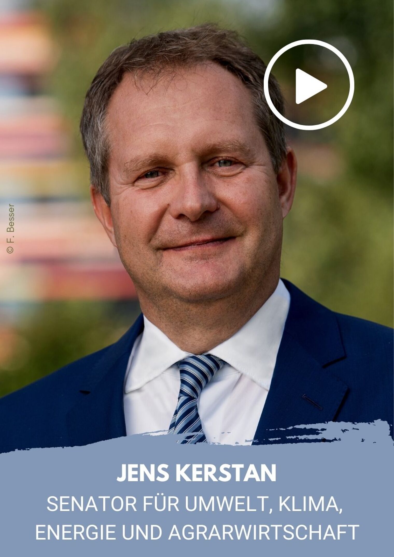 Jens Kerstan: Senator für Umwelt, Klima, Energei und Agarwirtschaft