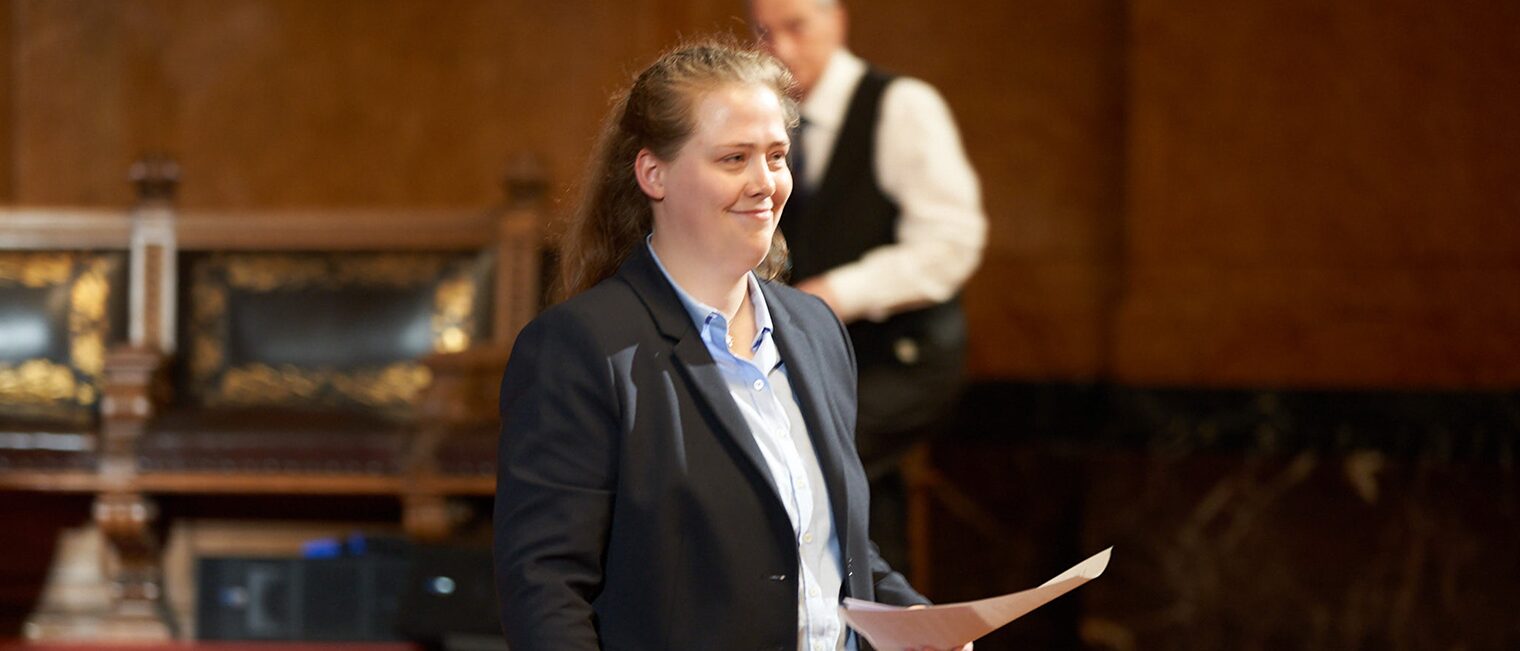 Melina Anni Koch beim Senatsempfang im Hamburger Rathaus