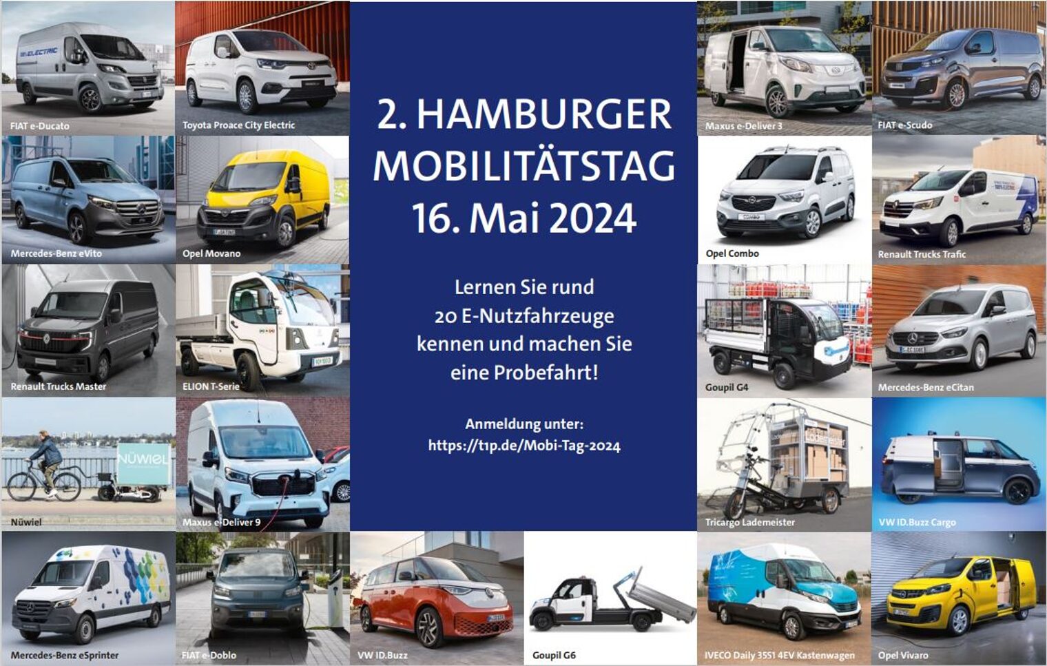 Mobilitätstag 2024: 20 E-Nutzfahrzeuge Probe fahren