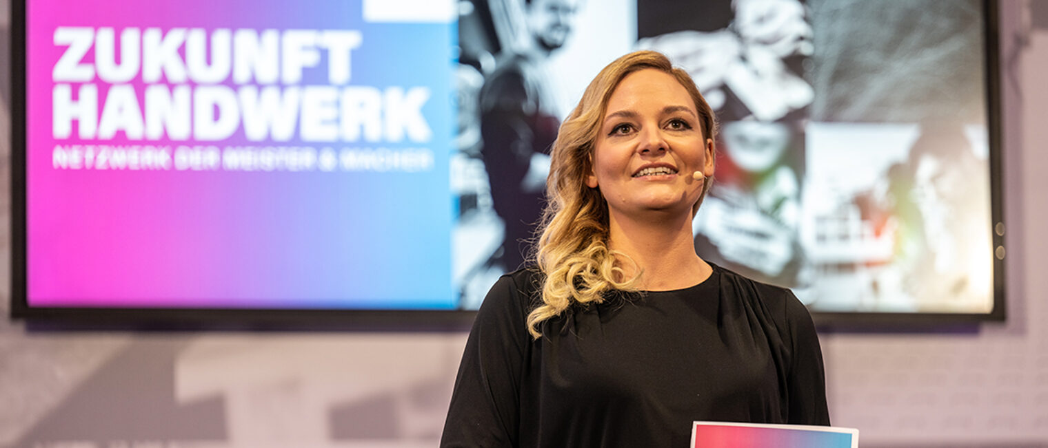 Moderatorin auf dem Kongress "Zukunft Handwerk"