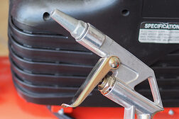 Detail eines Druckluftkompressors