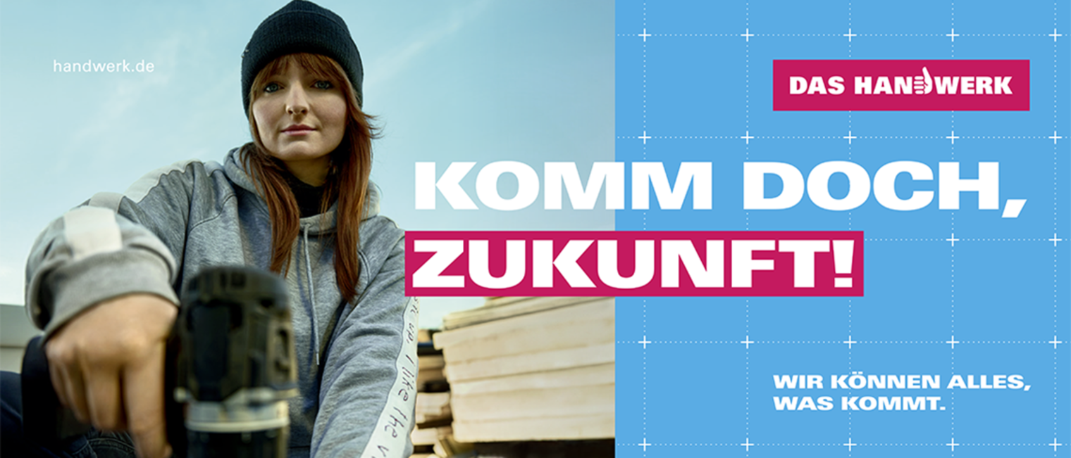 Kampagnenmotiv Dachdeckerin Alexandra