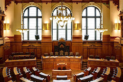 Plenarsaal im Hamburger Rathaus
