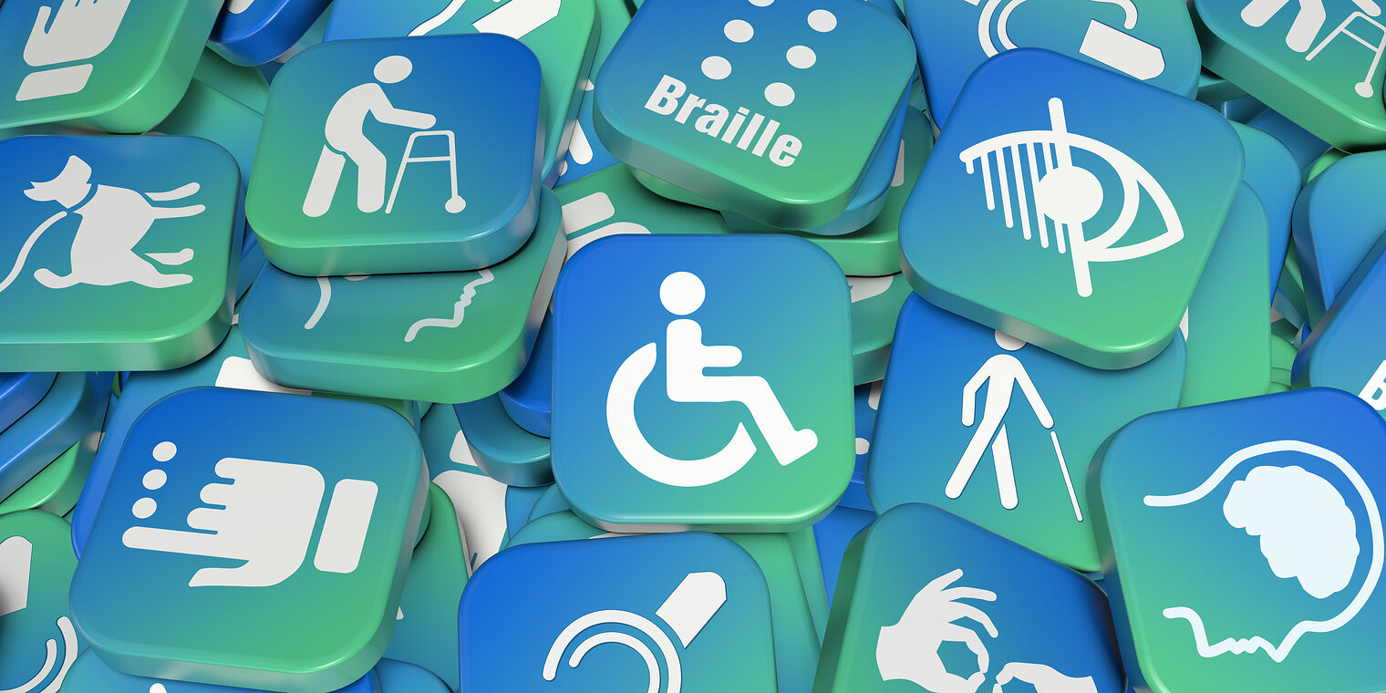 Icons für körperliche und kognitive Einschränkungen
