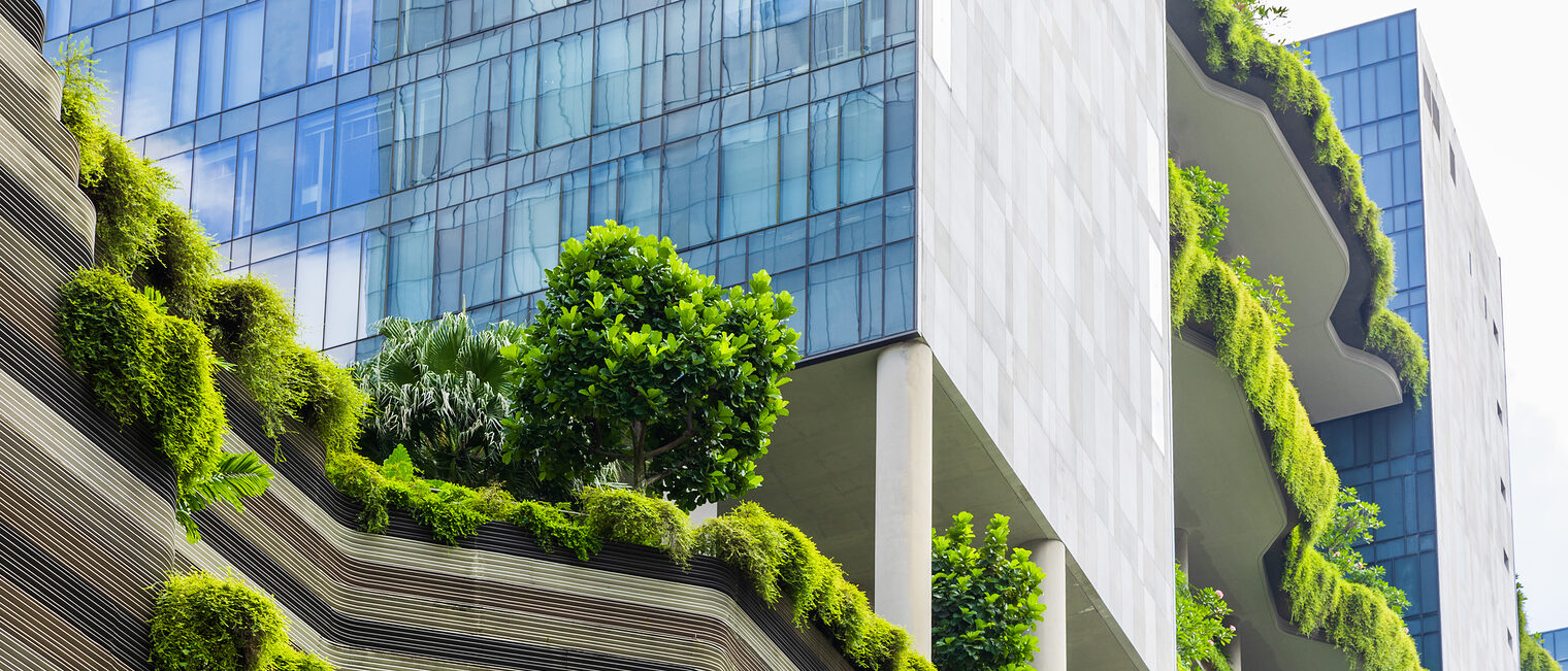 begrüntes Hochhaus
