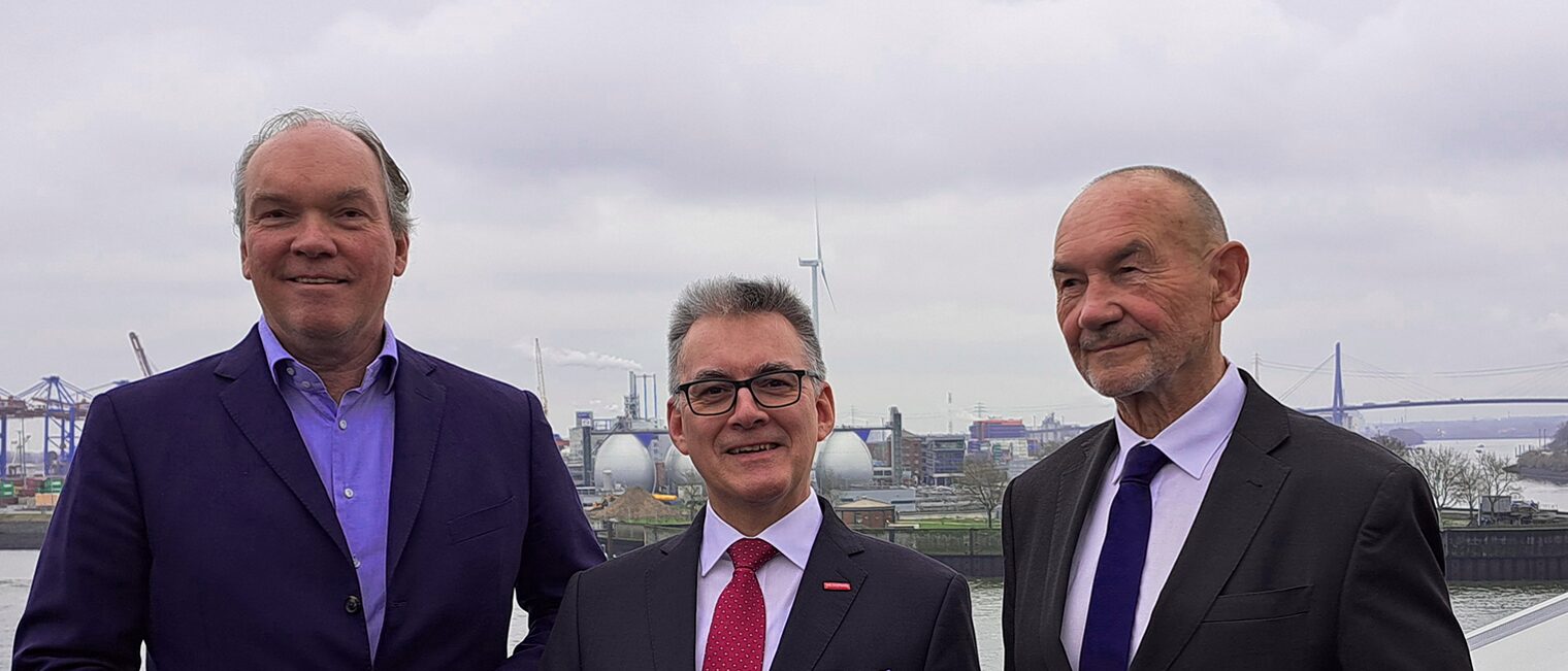 Dr. Philipp Murmann (Präsident UVNord), Hjalmar Stemmann (Präsident Handwerkskammer Hamburg), Prof. Norbert Aust (Präses Handelskammer Hamburg)