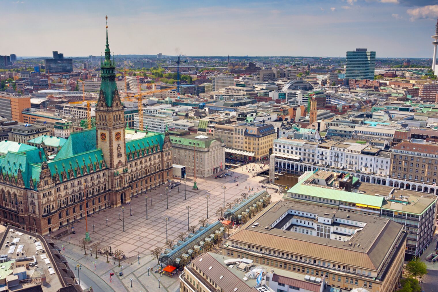 Hamburg Stadtkulisse von oben